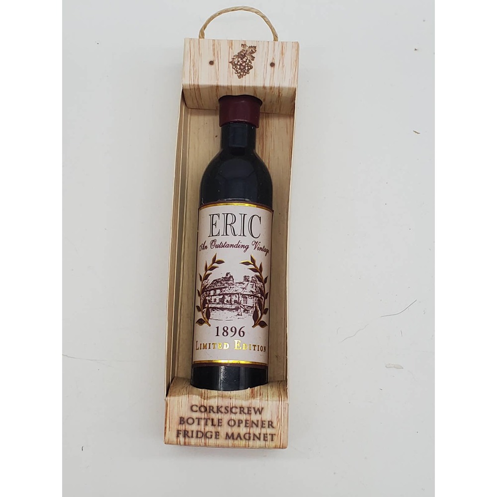 Corkscrew Wine Opener Magnet - Personalized with Eric